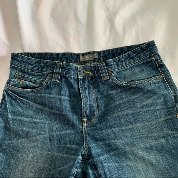 L.L. Bean Men's 34W 32 Classic Denim Jeans Medium Wash Slim Straight Fit - Picture 3 of 13